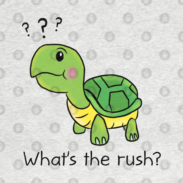 What's the Rush? Turtle by RoserinArt